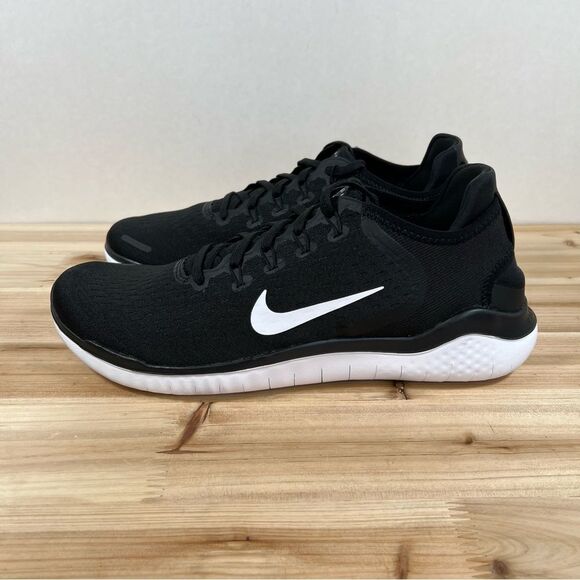 NEW Nike Free Run 2018 Mens road Running training shoes Black white - Picture 5 of 10